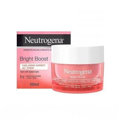 ژل کرم مرطوب کننده و ضد چروک نیتروژنا مدل Bright Boost مناسب انواع پوست