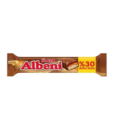 شکلات بار آلبنی با مغز کارامل و بیسکوییت 30% وزن بیشتر 52 گرم اولکر