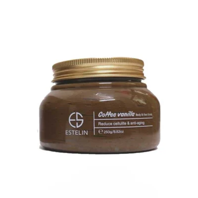 اسکراب صورت و بدن قهوه و وانیل استلین Estelin Coffee Vanilla Face & Body Scrub – 250g