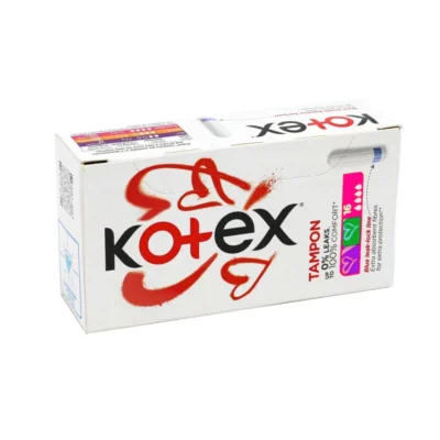 تامپون Kotex مدل Super مخصوص روزهای با میزان خونریزی زیاد بسته 16 عددی