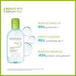 میسلار واتر بایودرما پاک کننده آرایش صورت و چشم مدل Sebium H2O حجم ۵۰۰ میل - تصویر 3