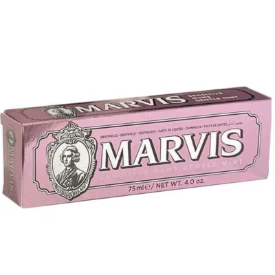 خمیر دندان حساس مارویس مدل Sensitive Gums Gentle Mint حجم 75میل