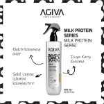 اسپری دوفاز پروتئین شیر آگیوا Agiva دارای محافظ حرارتی برای موهای خشک و آسیب دیده حجم 400 میل - تصویر 2